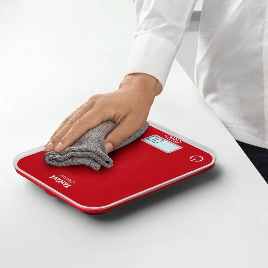 Tefal - Balança de cozinha OPTISS 2xAAA vermelho