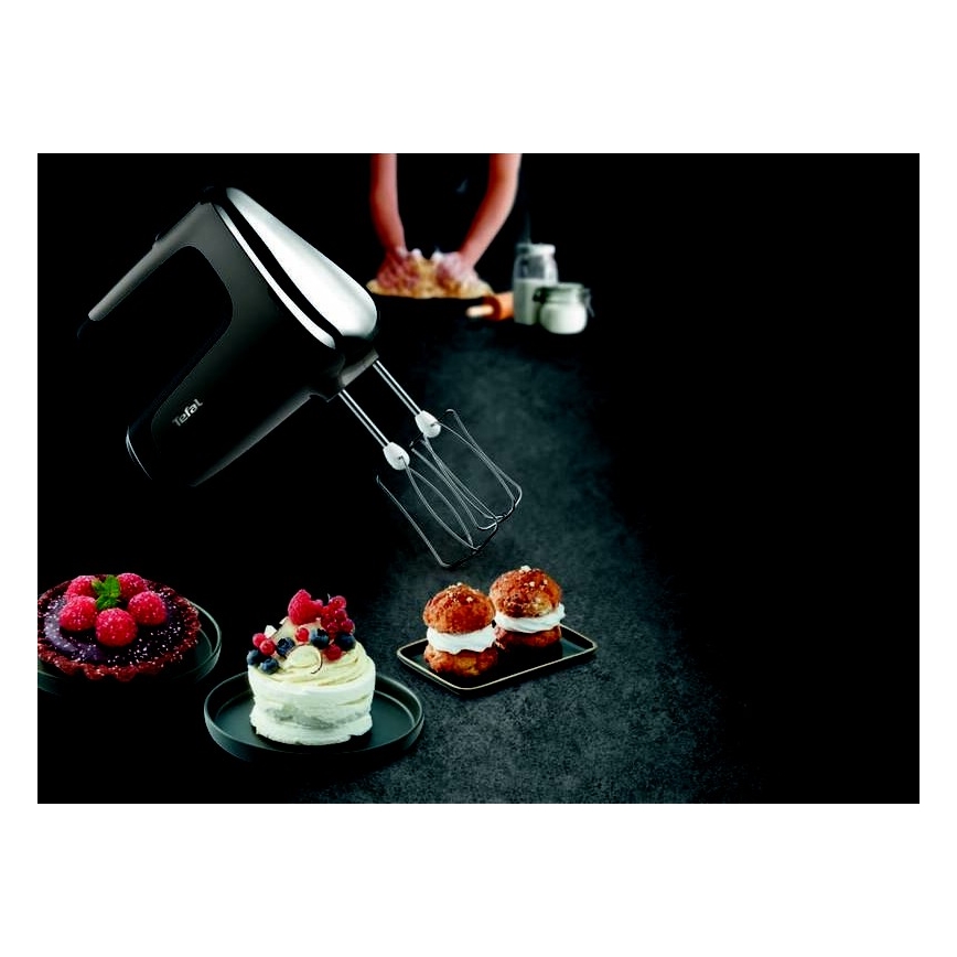 Tefal - Batedeira portátil POWERMIX SILENCE 600W/230V preto/cinzento
