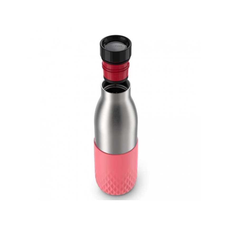 Tefal - Bottle 500 ml BLUDROP aço inoxidável/rosa