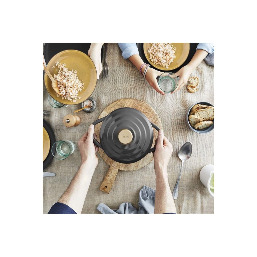 Tefal - Caçarola com tampa AIR 20 cm antracite