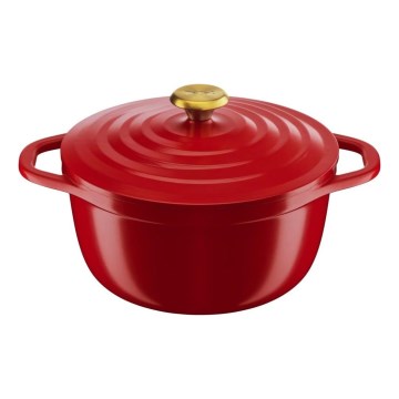 Tefal - Caçarola com tampa AIR 24 cm, vermelha
