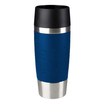 Tefal - Caneca de viagem 360 ml TRAVEL MUG aço inoxidável/azul escuro