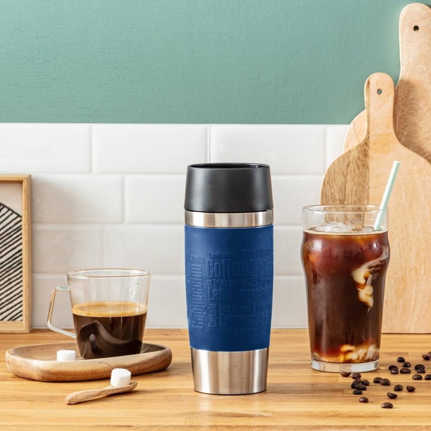 Tefal - Caneca de viagem 360 ml TRAVEL MUG aço inoxidável/azul escuro