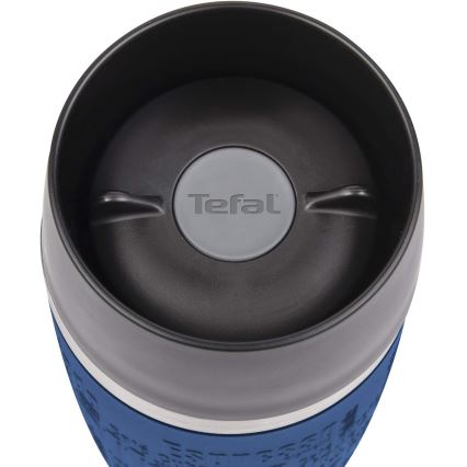 Tefal - Caneca de viagem 360 ml TRAVEL MUG aço inoxidável/azul escuro