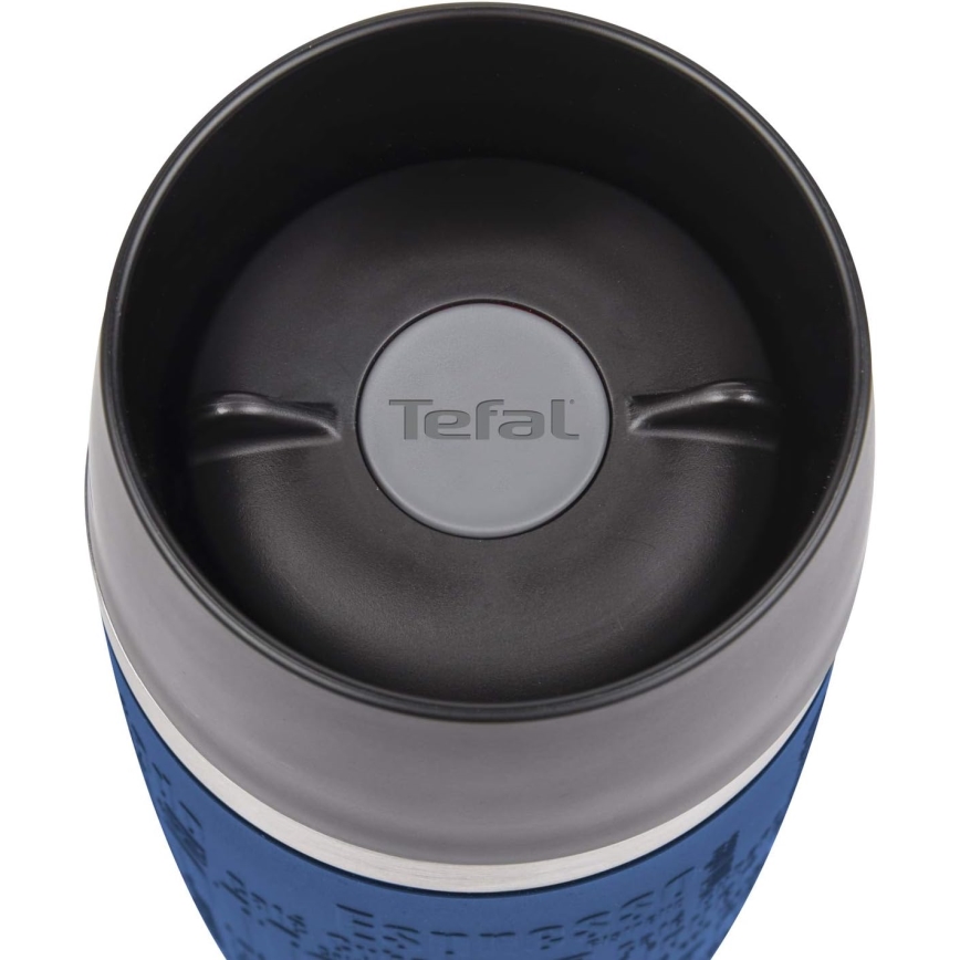 Tefal - Caneca de viagem 360 ml TRAVEL MUG aço inoxidável/azul escuro