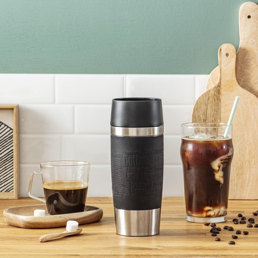 Tefal - Caneca de viagem 360 ml TRAVEL MUG aço inoxidável/preto