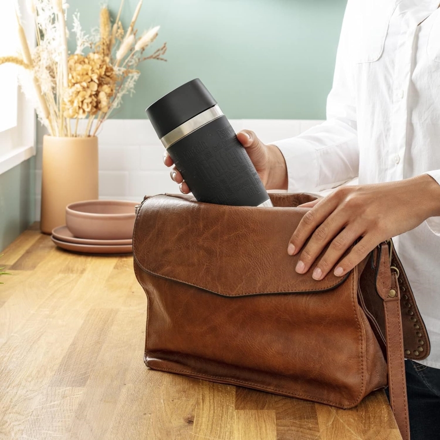 Tefal - Caneca de viagem 360 ml TRAVEL MUG aço inoxidável/preto