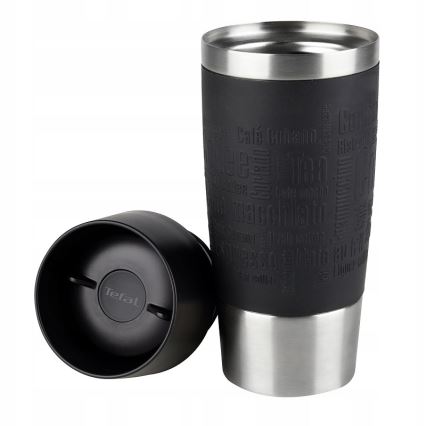 Tefal - Caneca de viagem 360 ml TRAVEL MUG aço inoxidável/preto