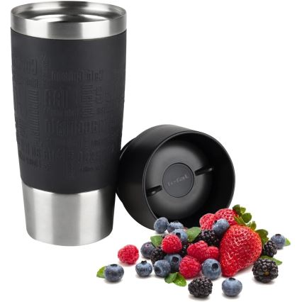 Tefal - Caneca de viagem 360 ml TRAVEL MUG aço inoxidável/preto