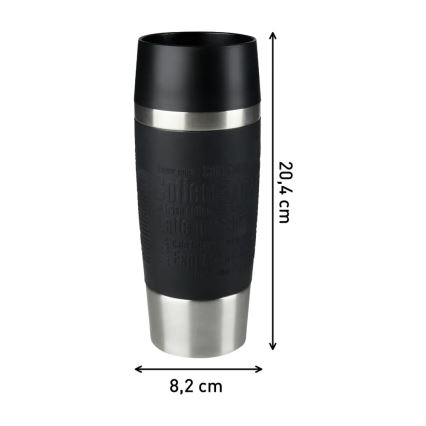 Tefal - Caneca de viagem 360 ml TRAVEL MUG aço inoxidável/preto