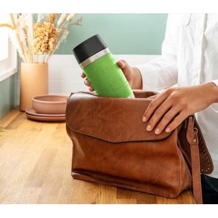 Tefal - Caneca de viagem 360 ml TRAVEL MUG aço inoxidável/verde