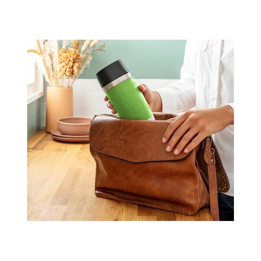 Tefal - Caneca de viagem 360 ml TRAVEL MUG aço inoxidável/verde