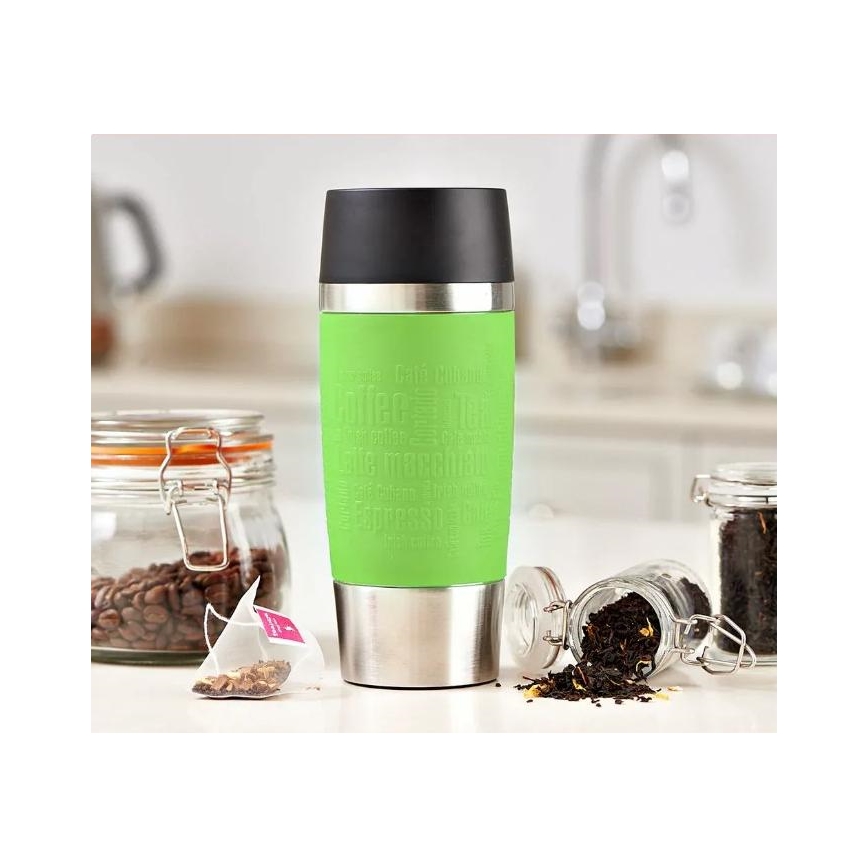 Tefal - Caneca de viagem 360 ml TRAVEL MUG aço inoxidável/verde