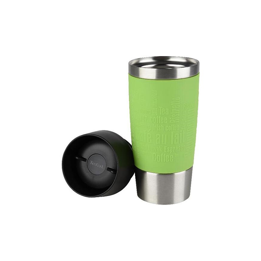 Tefal - Caneca de viagem 360 ml TRAVEL MUG aço inoxidável/verde