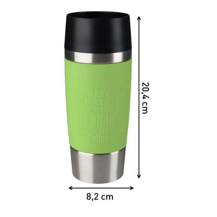 Tefal - Caneca de viagem 360 ml TRAVEL MUG aço inoxidável/verde