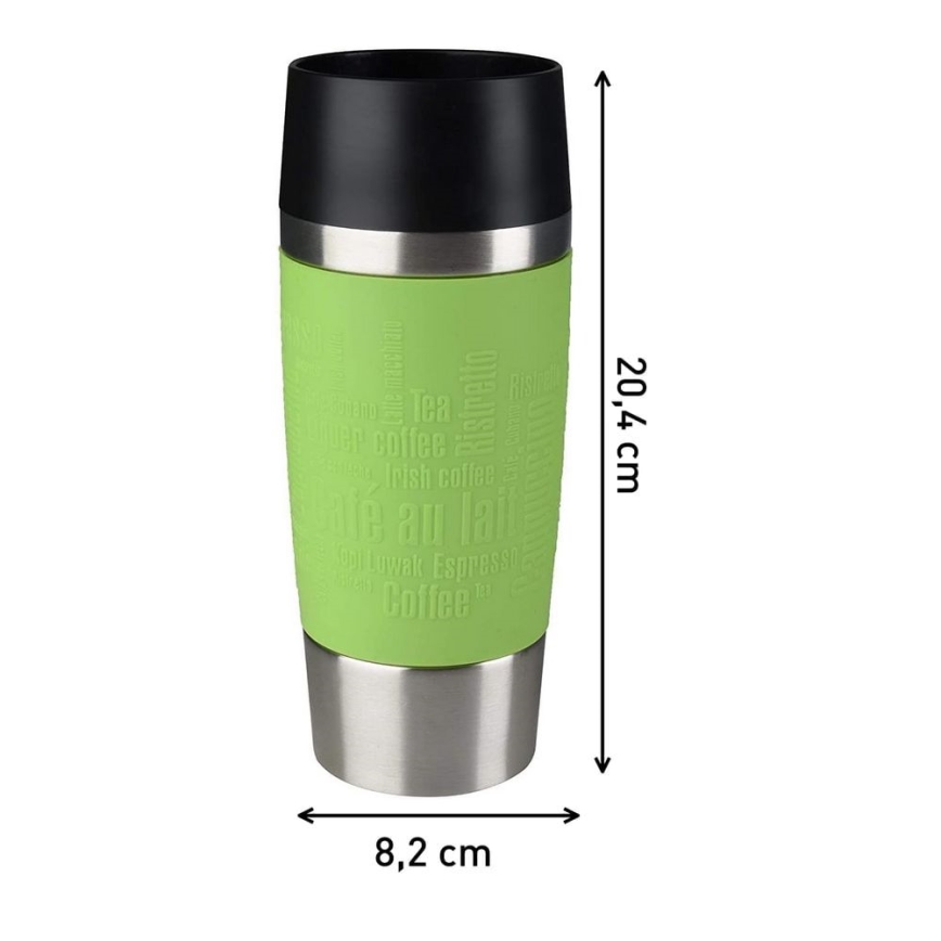 Tefal - Caneca de viagem 360 ml TRAVEL MUG aço inoxidável/verde