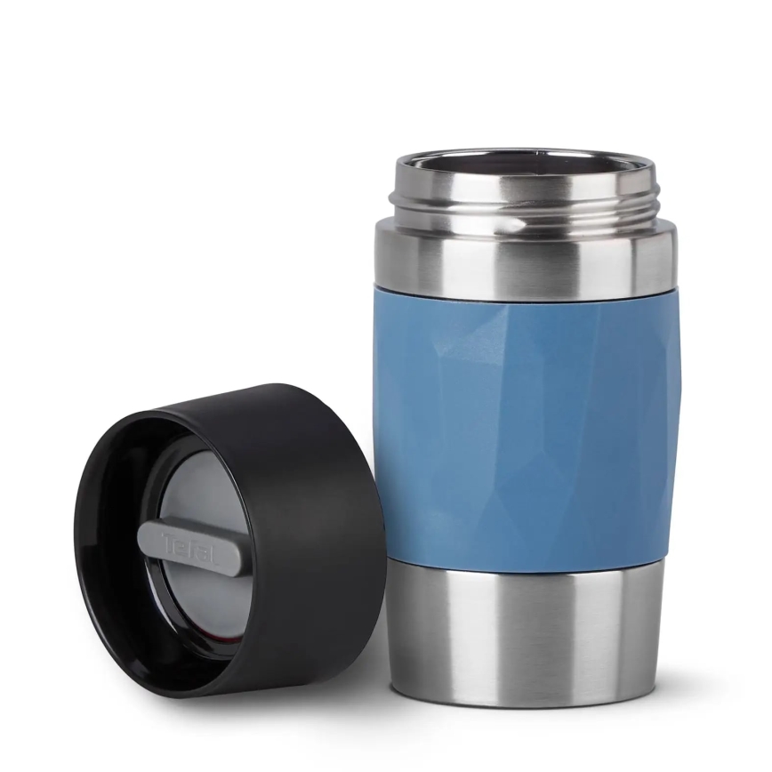Tefal - Caneca térmica 300 ml COMPACT MUG aço inoxidável/azul