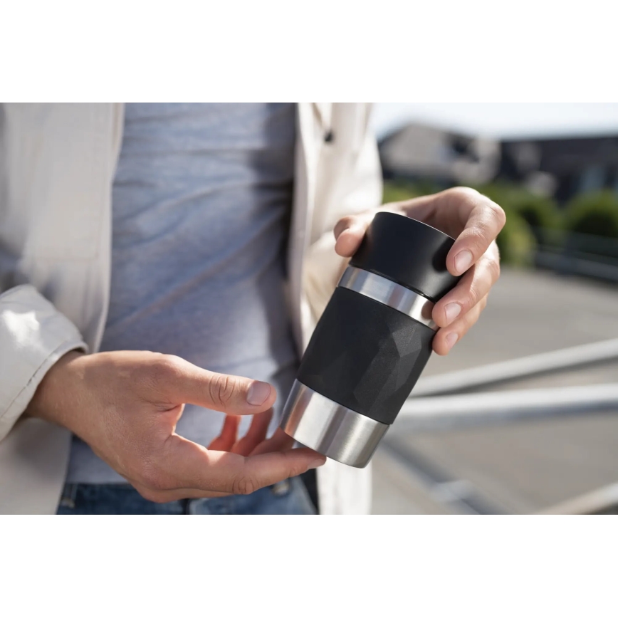 Tefal - Caneca térmica 300 ml COMPACT MUG aço inoxidável/preto