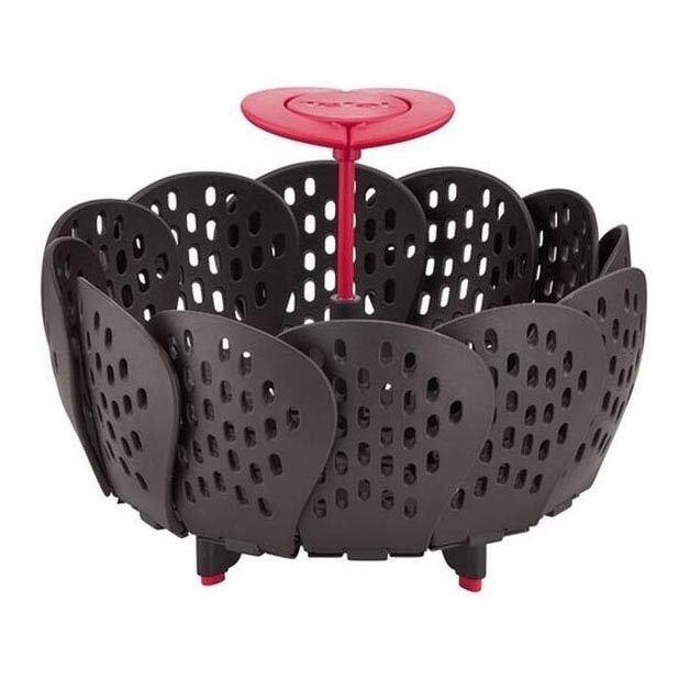 Tefal - Cesto para cozer a vapor INGENIO preto/vermelho