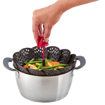 Tefal - Cesto para cozer a vapor INGENIO preto/vermelho