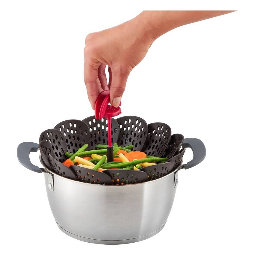Tefal - Cesto para cozer a vapor INGENIO preto/vermelho