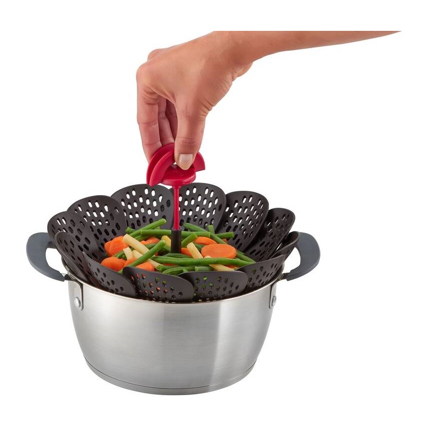 Tefal - Cesto para cozer a vapor INGENIO preto/vermelho