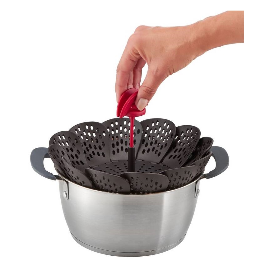 Tefal - Cesto para cozer a vapor INGENIO preto/vermelho