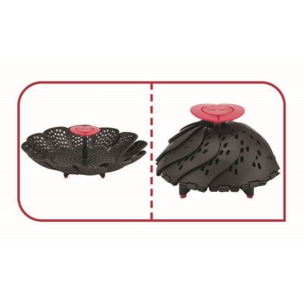 Tefal - Cesto para cozer a vapor INGENIO preto/vermelho