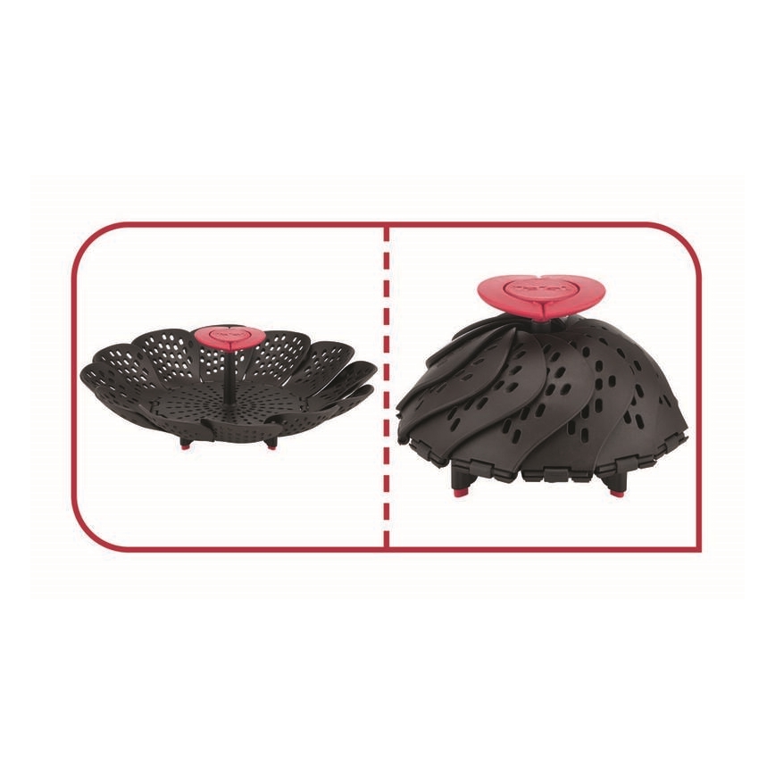 Tefal - Cesto para cozer a vapor INGENIO preto/vermelho