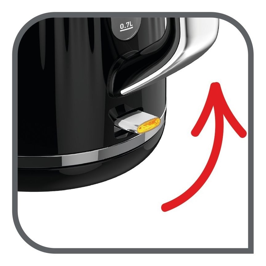 Tefal - Chaleira LOFT 1,7 l 2400W/230V preto