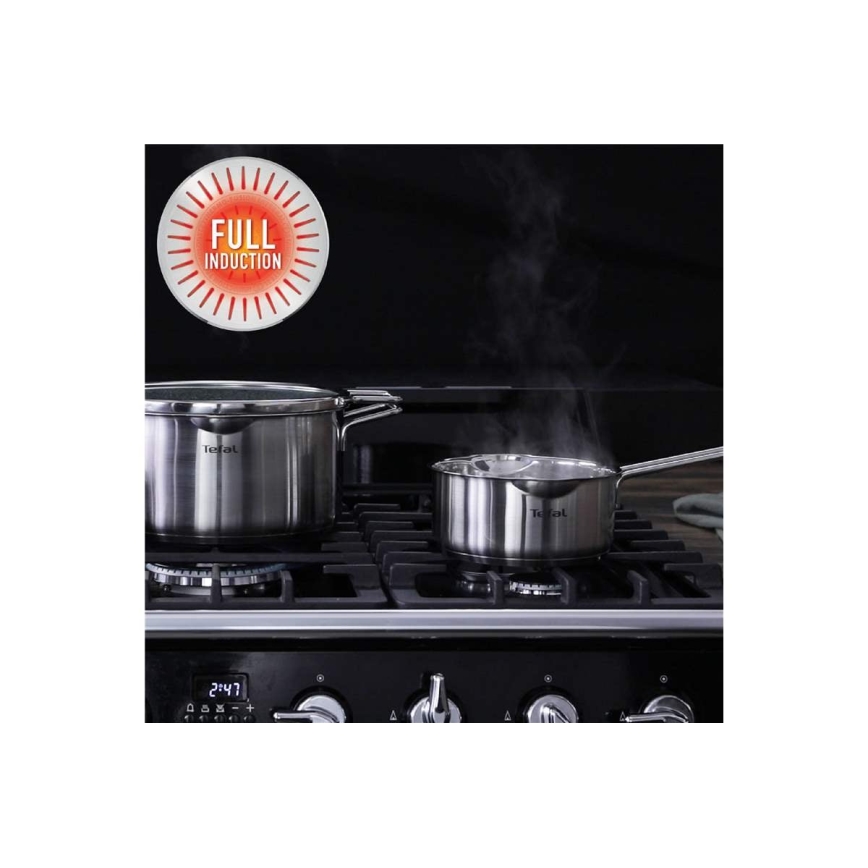 Tefal - Conjunto de 10 panelas NORDICA em aço inoxidável