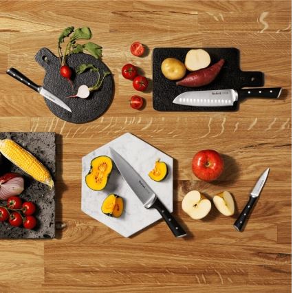 Tefal - Conjunto de facas de cozinha num suporte ICE FORCE 6 pçs