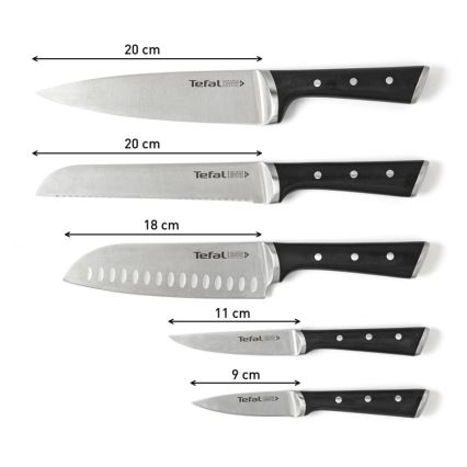 Tefal - Conjunto de facas de cozinha num suporte ICE FORCE 6 pçs