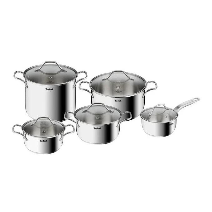 Tefal - Conjunto de panelas 10 unid. INTUITION aço inoxidável