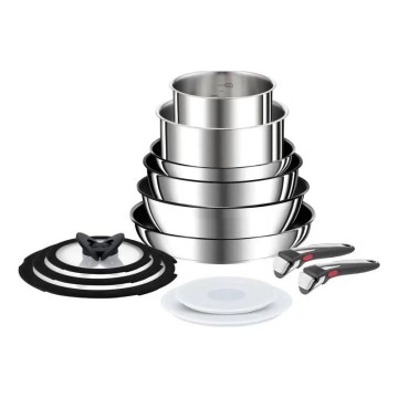 Tefal - Conjunto de panelas 13 peças INGENIO PREFERENCE ON inox