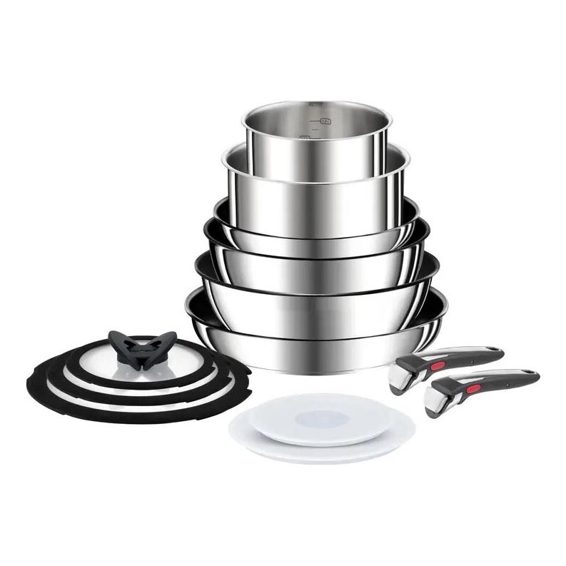 Tefal - Conjunto de panelas 13 peças INGENIO PREFERENCE ON inox