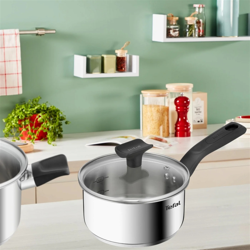 Tefal - Conjunto de panelas 6 pçs DELICIOUS aço inoxidável