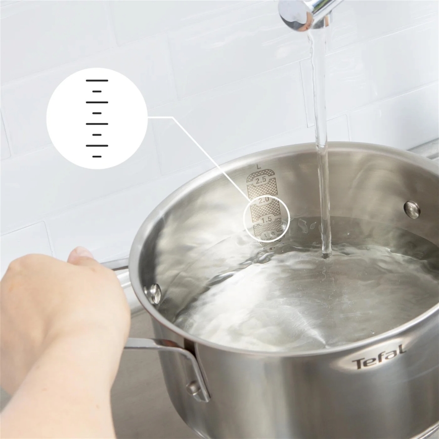 Tefal - Conjunto de panelas 6 pçs DELICIOUS aço inoxidável