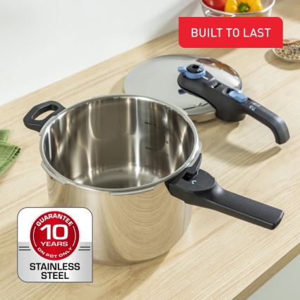 Tefal - Conjunto de panelas de pressão 4/6 l SECURE TRENDY aço inoxidável