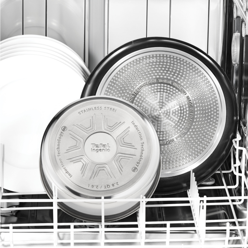 Tefal - Conjunto de panelas INGENIO COOK, 6 peças, em aço inoxidável
