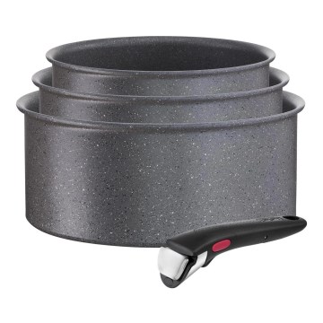 Tefal - Conjunto de utensílios de cozinha 4 pçs INGENIO BLACK STONE