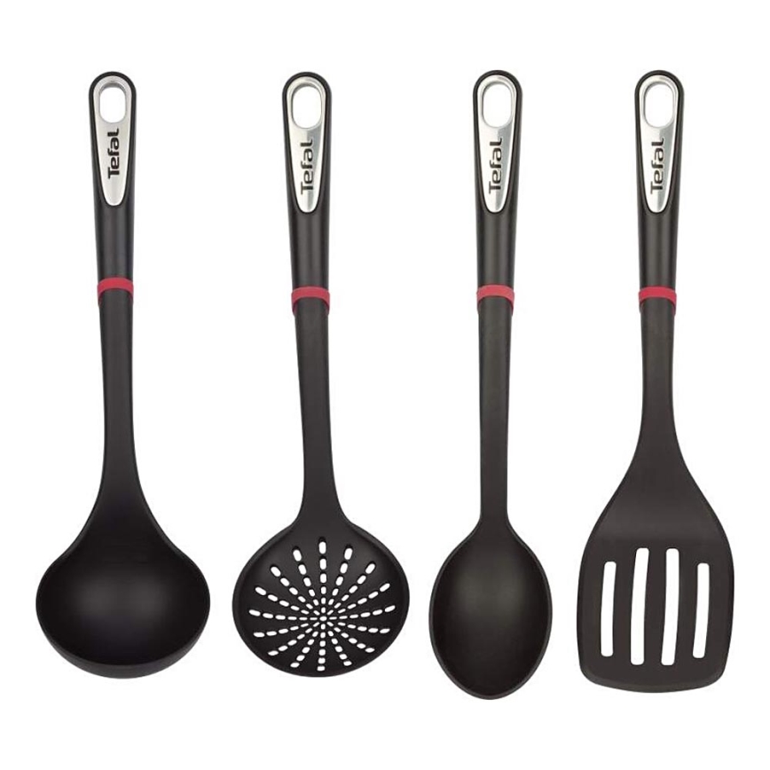 Tefal - Conjunto de utensílios de cozinha 4 pçs INGENIO preto