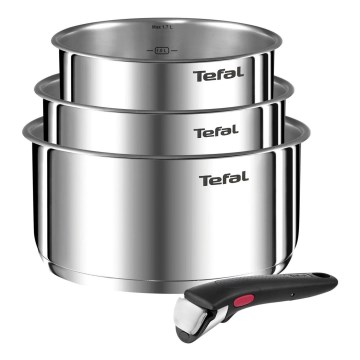 Tefal - Conjunto de utensílios de cozinha 4 unid. INGENIO EMOTION aço inoxidável