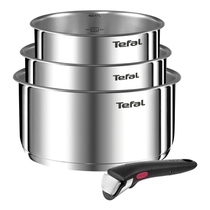 Tefal - Conjunto de utensílios de cozinha 4 unid. INGENIO EMOTION aço inoxidável