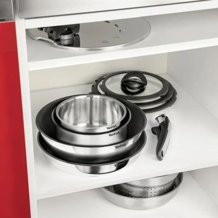 Tefal - Conjunto de utensílios de cozinha 4 unid. INGENIO EMOTION aço inoxidável