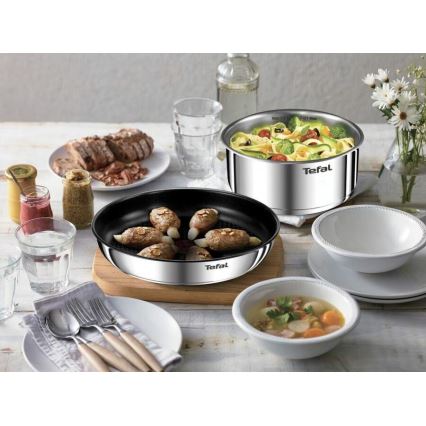 Tefal - Conjunto de utensílios de cozinha 5 pçs INGENIO EMOTION aço inoxidável