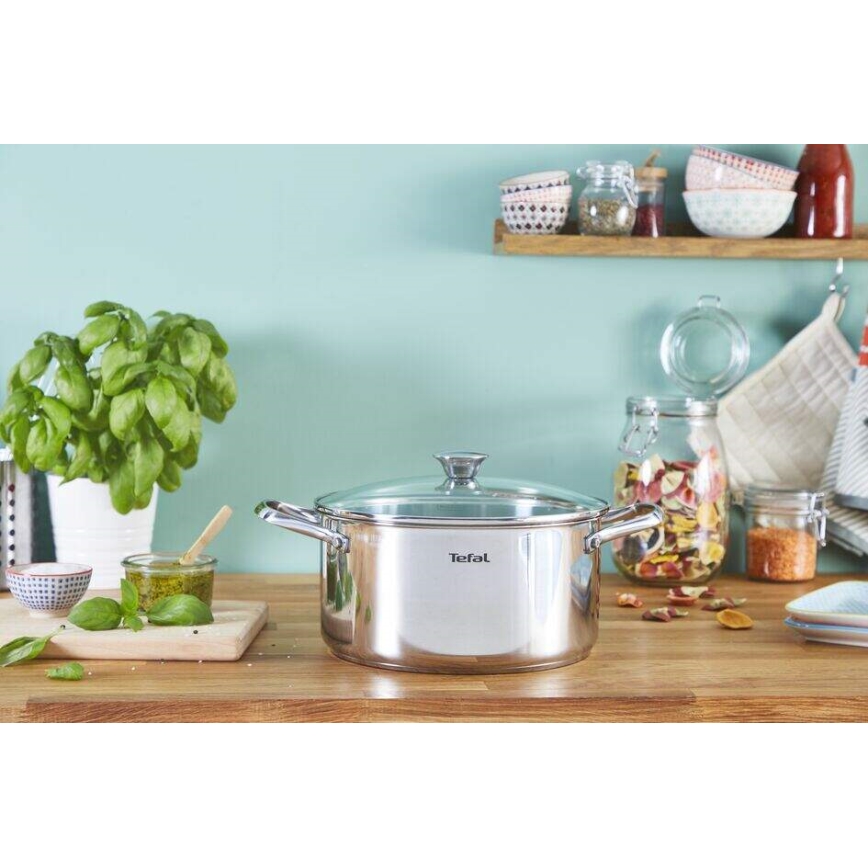 Tefal - Conjunto de utensílios de cozinha 7 pçs COOK EAT aço inoxidável