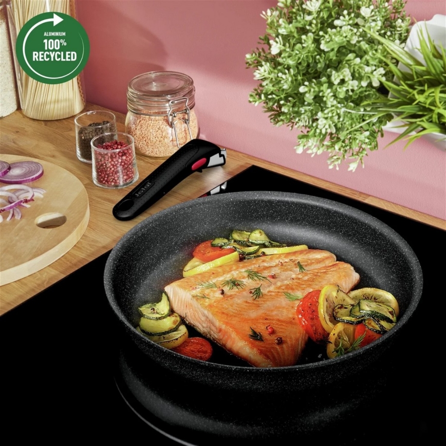 Tefal - Conjunto de utensílios de cozinha 7 pçs INGENIO BLACK STONE