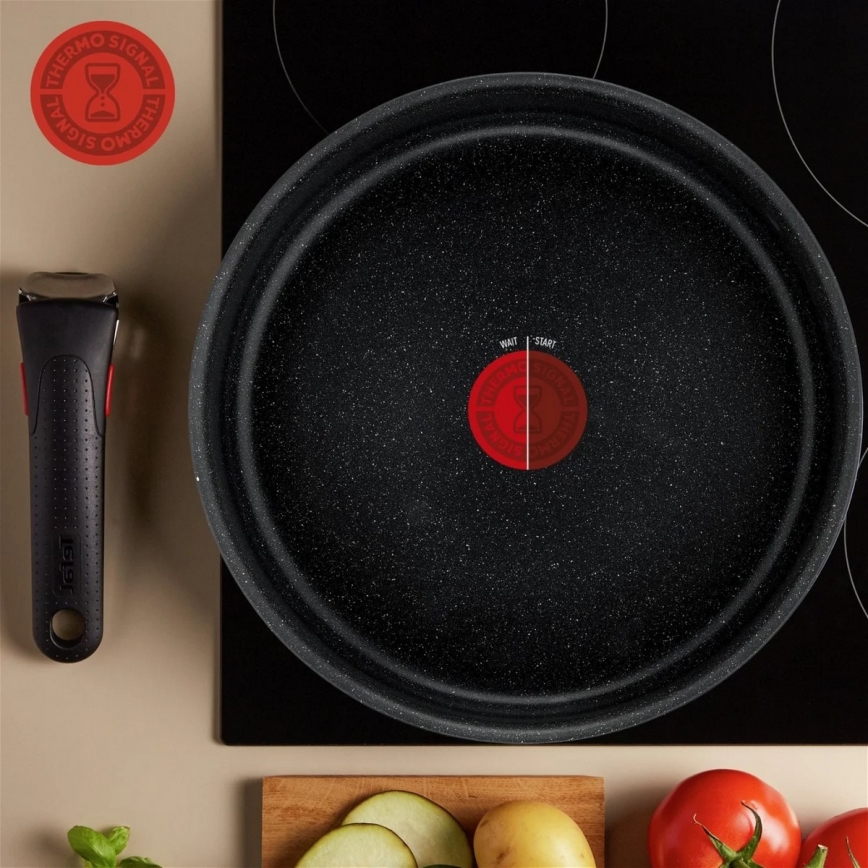 Tefal - Conjunto de utensílios de cozinha 7 pçs INGENIO BLACK STONE