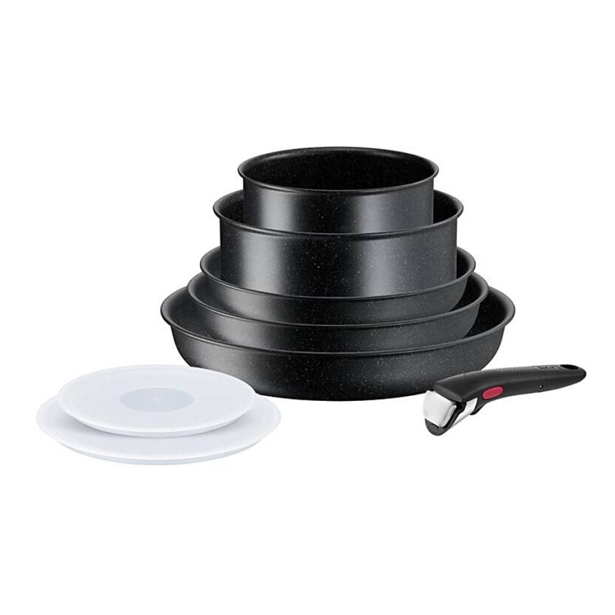 Tefal - Conjunto de utensílios de cozinha 8 pçs INGENIO BLACK STONE